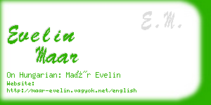 evelin maar business card